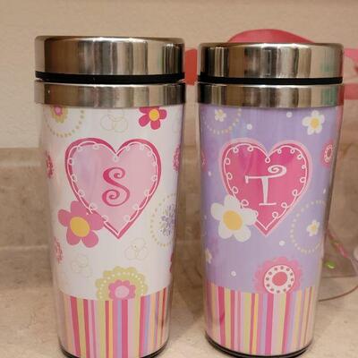 Lot 13: All NEW Lolita Martini Glasses, (2) Coffee Travel Cups & (2) Tumblers with Lids and Straws 