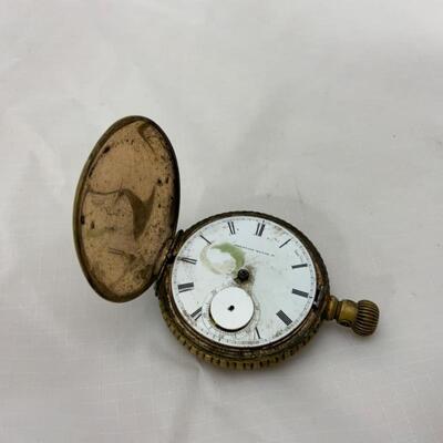 -5- WALTHAM | Double Hunter Pocket Watch | 7j | 1857 | Parts