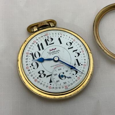 -6- WALTHAM | Open Face Pocket Watch | 10K GP | 17j