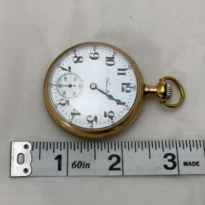 -7- HAMILTON | Open Face Pocket Watch | 17j | 1918 | Sometimes Runs