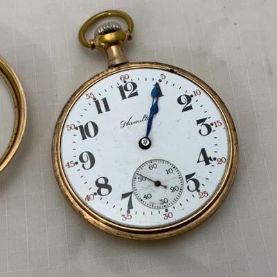 -7- HAMILTON | Open Face Pocket Watch | 17j | 1918 | Sometimes Runs