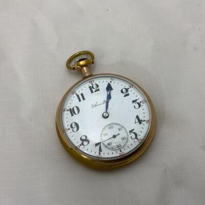 -7- HAMILTON | Open Face Pocket Watch | 17j | 1918 | Sometimes Runs