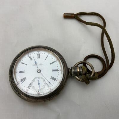 -9- HAMILTON | STERLING Open-Face Swing-Out Pocket Watch | 17j | 1909