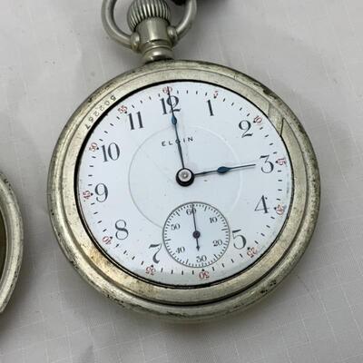 -10- ELGIN | Open Face Train Case Pocket Watch | 17j | 1910