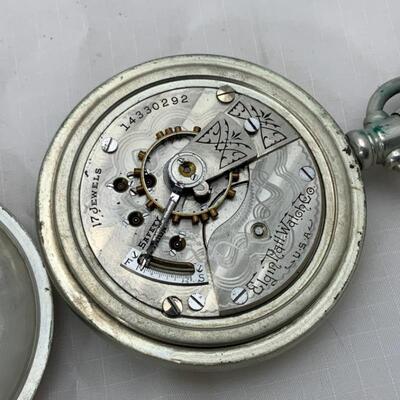-10- ELGIN | Open Face Train Case Pocket Watch | 17j | 1910