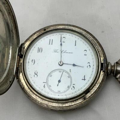 -12- ELGIN | Spinning Double Half-Hunter Pocket Watch | Coin Silver | 11j | 1885