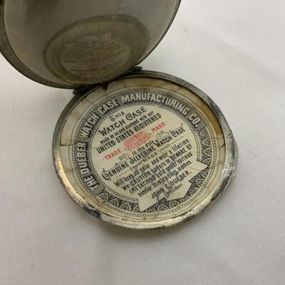 -13- ELGIN | Open Face Dueber Silverline Pocket Watch | 7j | 1893