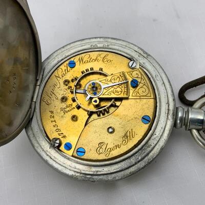 -13- ELGIN | Open Face Dueber Silverline Pocket Watch | 7j | 1893