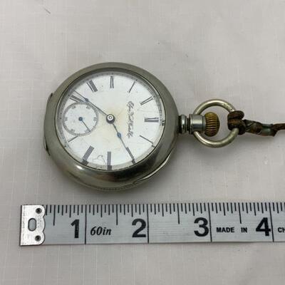 -13- ELGIN | Open Face Dueber Silverline Pocket Watch | 7j | 1893