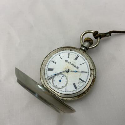 -13- ELGIN | Open Face Dueber Silverline Pocket Watch | 7j | 1893