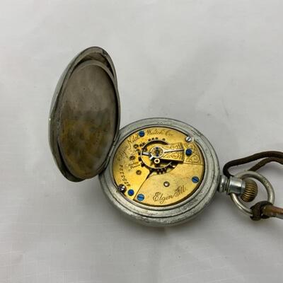 -13- ELGIN | Open Face Dueber Silverline Pocket Watch | 7j | 1893