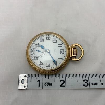 -16- ELGIN | Open Face Pocket Watch | 10K GF | 21j | 1926