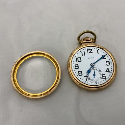 -16- ELGIN | Open Face Pocket Watch | 10K GF | 21j | 1926