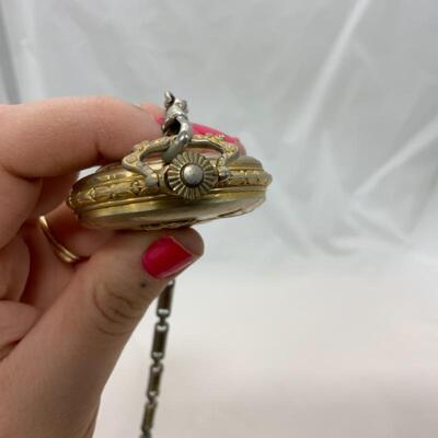 -17- Full Hunter Horses Pocket Watch | Ever Swiss | 17j