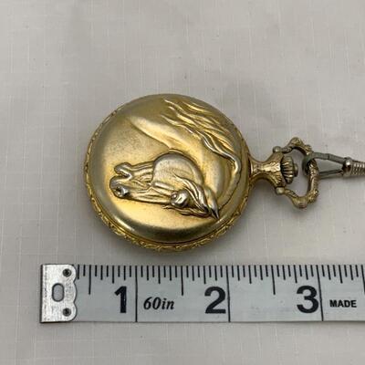 -17- Full Hunter Horses Pocket Watch | Ever Swiss | 17j