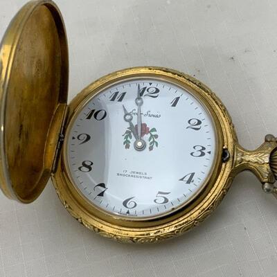 -17- Full Hunter Horses Pocket Watch | Ever Swiss | 17j