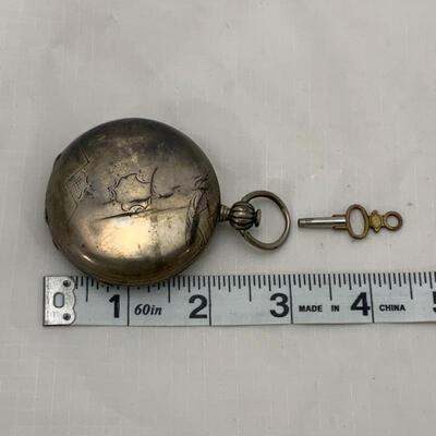-18- PAUL PERRET | Double Hunter Pocket Watch | Key-Wound 