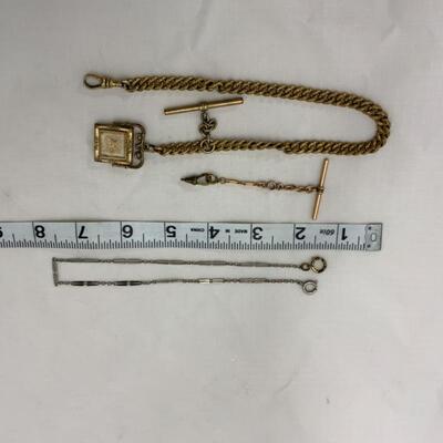 -22- Pocket Watch Chains | Gold Tone | Silver Tone | 18K-3g