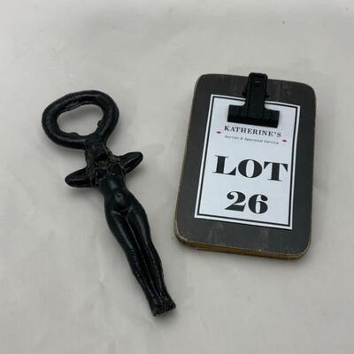 -26- VINTAGE | Cast Iron Babe Bottle Opener