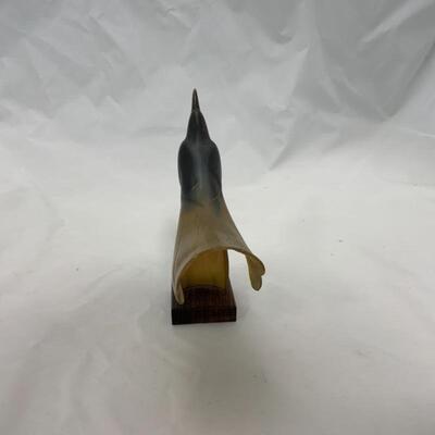 -31- VINTAGE | 1960s Carved Horn Bird | Crow Raven Starling 