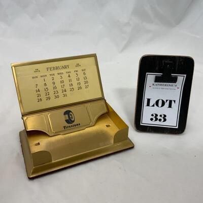 -33- VINTAGE | 1940s Firestone Perpetual Desk Calendar | Complete