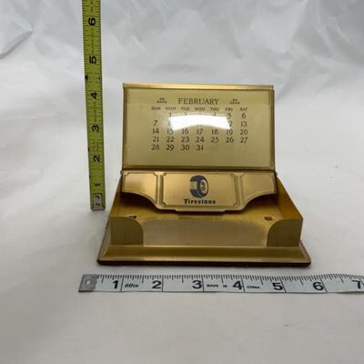 -33- VINTAGE | 1940s Firestone Perpetual Desk Calendar | Complete