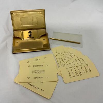 -33- VINTAGE | 1940s Firestone Perpetual Desk Calendar | Complete