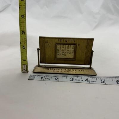 -34- VINTAGE | 1940s Perpetual Calendar | Oshkosh | WI Transfer Yard