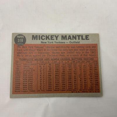 -40- MANTLE | 1962 TOPPS Card #318 | The Switch Hitter Connects