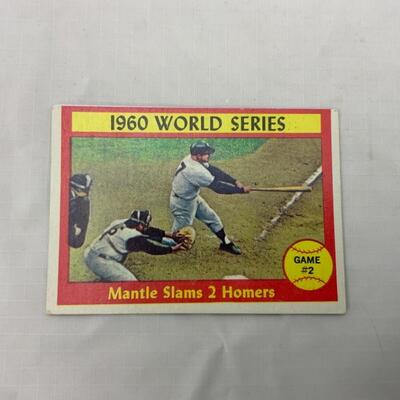 -47- MANTLE | 1960 TOPPS Card #307 | Slams 2 Homers | Yankees