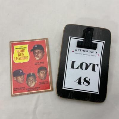 -48- 1961 AL Home Run Leaders | 1962 TOPPS Card #307
