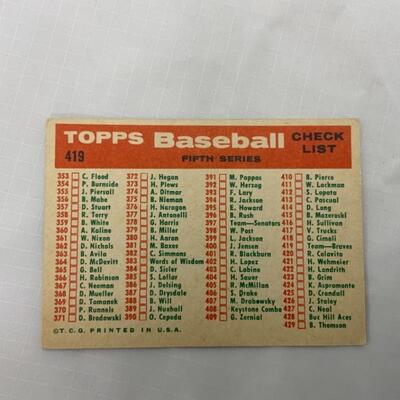 -52- MILWAUKEE BRAVES | 1959 TOPPS Card #419 | AARON