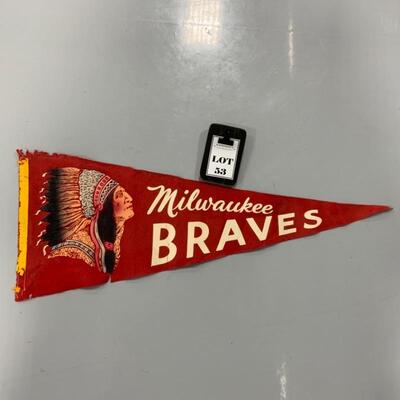 -53- VINTAGE | 1950s Milwaukee Braves Pennant