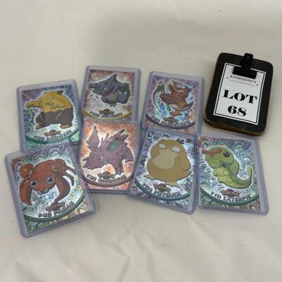 -68- 7 Holographic PokÃ©mon Cards | TOPPS | NINTENDO | 1999/2000