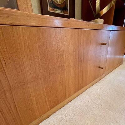 Scandinavian Danish Mid Century Modern wall unit cabinet