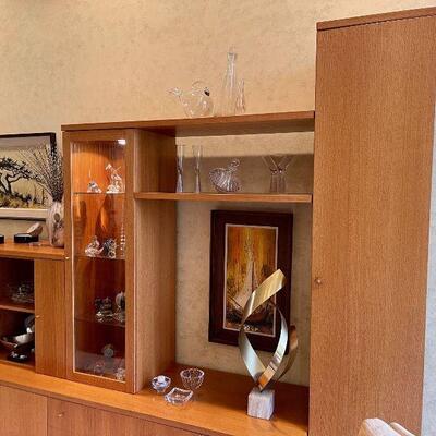 Scandinavian Danish Mid Century Modern wall unit cabinet