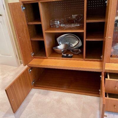 Scandinavian Danish Mid Century Modern wall unit cabinet