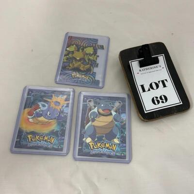 -69- Three PokÃ©mon Special Insert Cards | 1998/2000 | TOPPS | NINTENDO