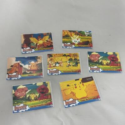 -73- 7 PokÃ©mon Pikachuâ€™s Vacation Trading Cards | TOPPS | NINTENDO