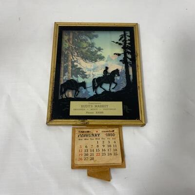 -75- Two Framed Silhouette Advertising Pieces | c. 1950