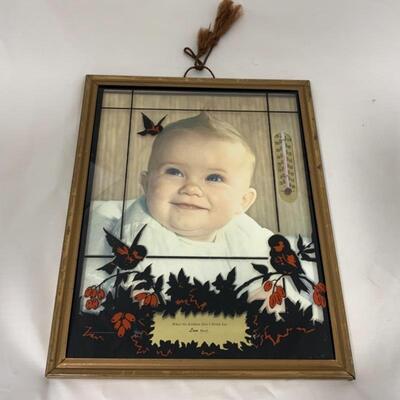 -77- VINTAGE | Advertising Thermometer Frame | c. 1950
