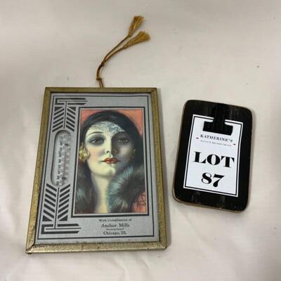 -87- VINTAGE | Art Deco | Advertising Thermometer | Chicago, IL