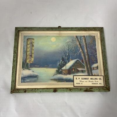 -88- VINTAGE | Advertising Thermometer | Brandon, WI