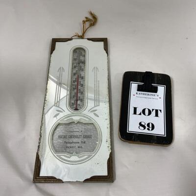 -89- VINTAGE | Roeske Chevrolet Garage | Pickett, WI | Thermometer