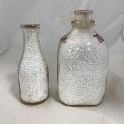 -90- VINTAGE | Milk Bottles | Bordenâ€™s | G E Schalow - Green Lake WI