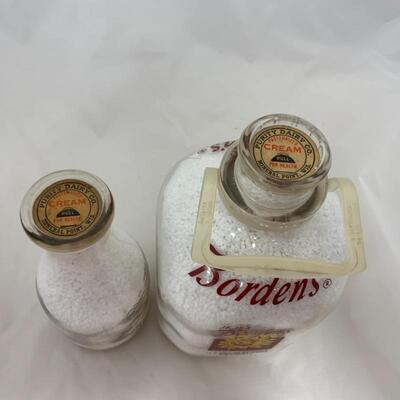 -90- VINTAGE | Milk Bottles | Bordenâ€™s | G E Schalow - Green Lake WI