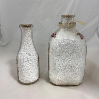 -90- VINTAGE | Milk Bottles | Bordenâ€™s | G E Schalow - Green Lake WI