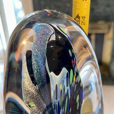 Monumental Rollin Karg signed Studio Art Glass sculpture