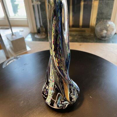 Monumental Rollin Karg signed Studio Art Glass sculpture