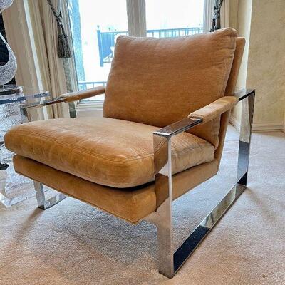 Pair 1970s Milo Baughman Thayer Coggin Lounge Chairs - pristine